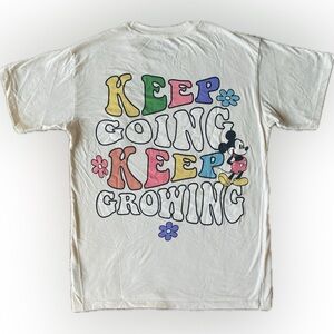 Disney Mickey Mouse Crew Neck Retro Graphic Embroidered T-Shirt, Women’s Size XS